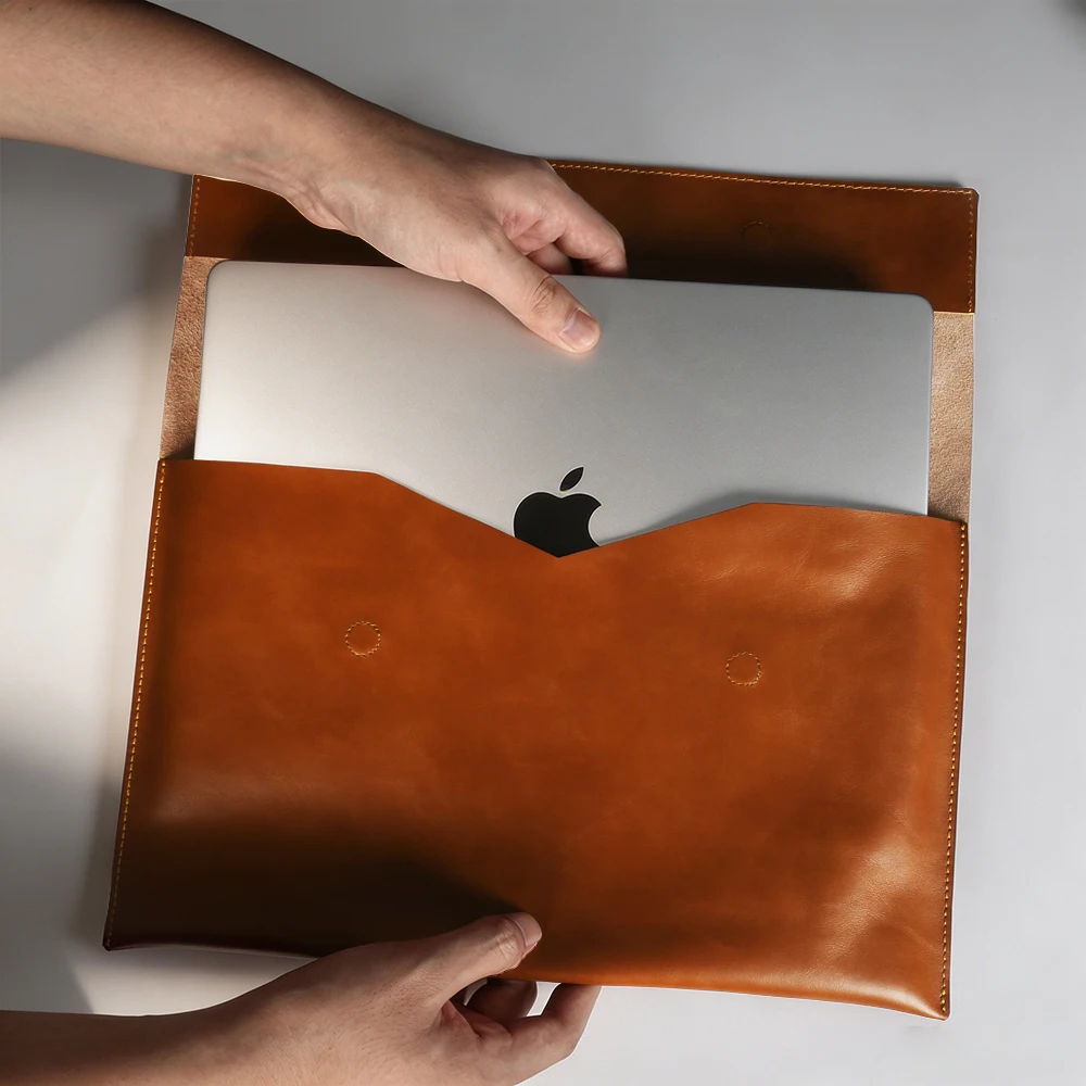 Laptop Genuine Leather Bag For Macbook Pro 16 A3428 A3429 Neo A18 A3404 Pro 14 A3426 A3427 A3434 Air 13 A3240 A3449 Air 15 A3448