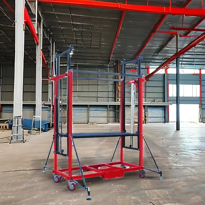 

Foldable Electric Scaffolding Lift Platform 5M 6M Electric Scaffold Lift Automatic Mobile Foldable Scaffolding with Wheel