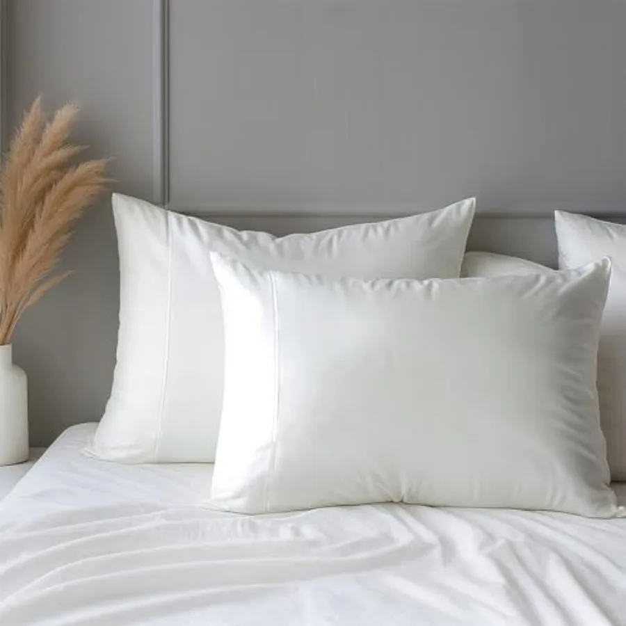 

100% Cotton s Size Set of 2 Luxury 1000 Thread Count Sateen Weave Long Staple Cotton Hotel Quality Closure Covers Fits s