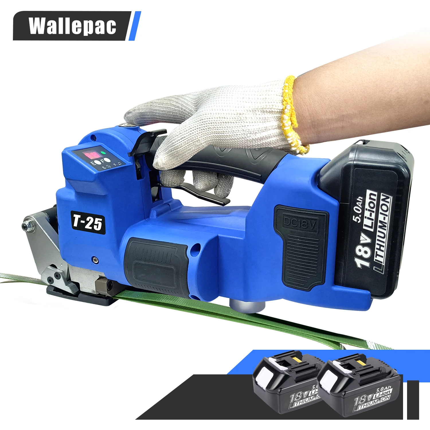 Portable Semi Automatic Plastic Pet Belt Paper Box Handheld Battery Strapping Machine PP Band Strap Tool for Carton