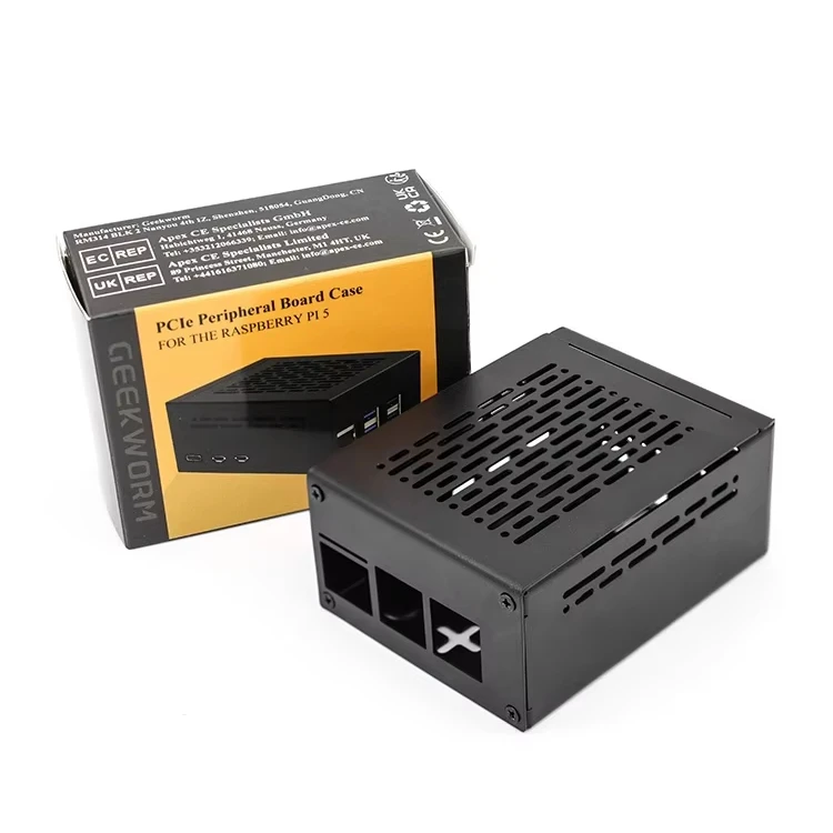 Raspberry Pi PI5 Dedicated Metal Case Compatible PCIe M.2 NVMe Protocol SSD Expansion Board P579-V2 High-quality 180 Days