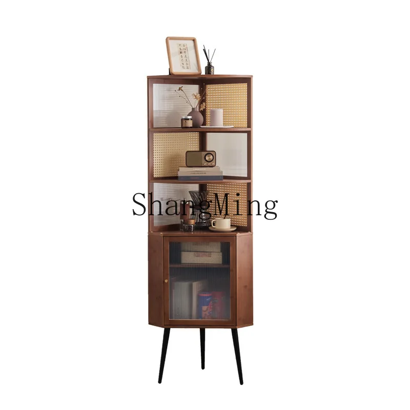 

ZYY floor corner cabinet corner storage locker triangle bookshelf bedroom living room locker