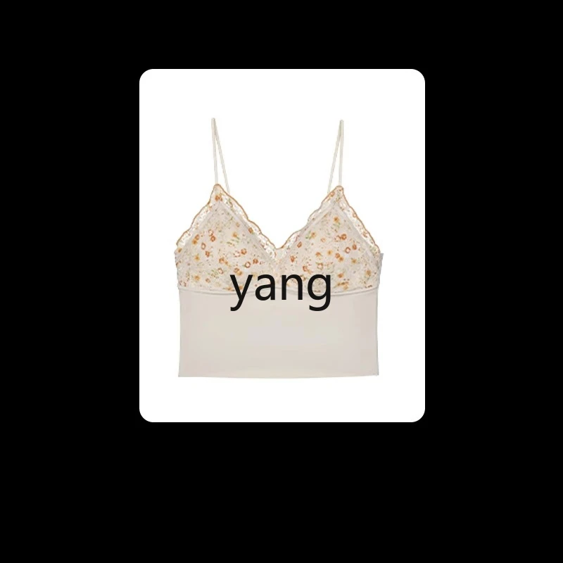 

LMM new popular bra integrated vest small chest gathering lace French girl base
