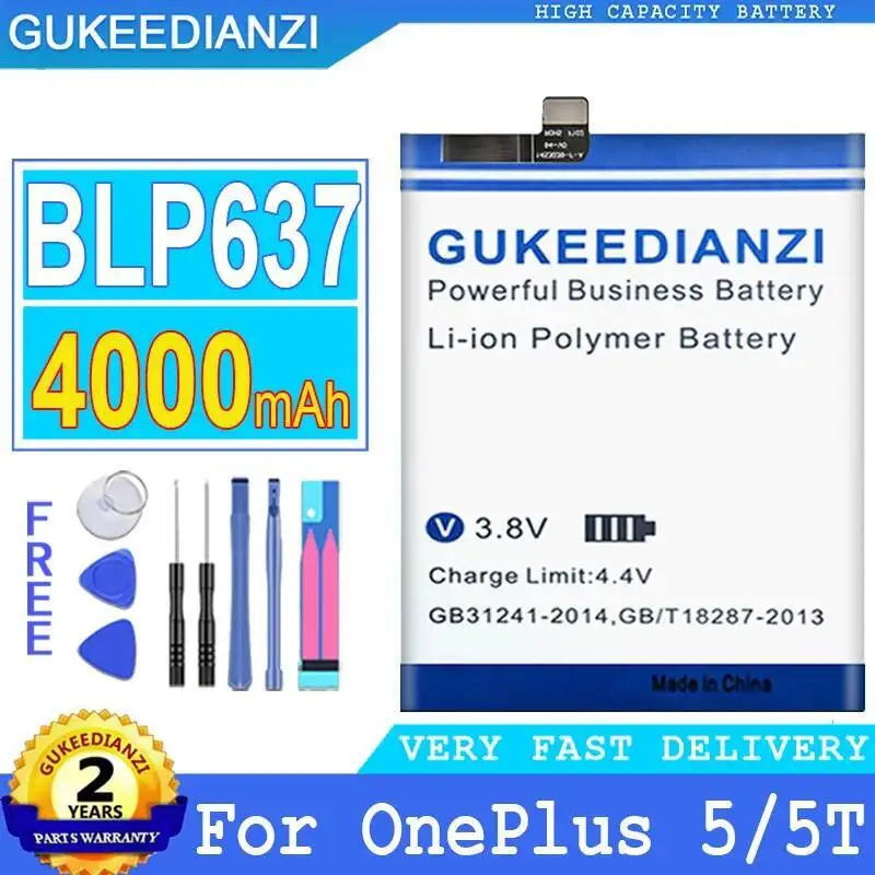 

Высокоэффективный аккумулятор для мобильного телефона Oneplus 5 5T 4000 мАч BLP637