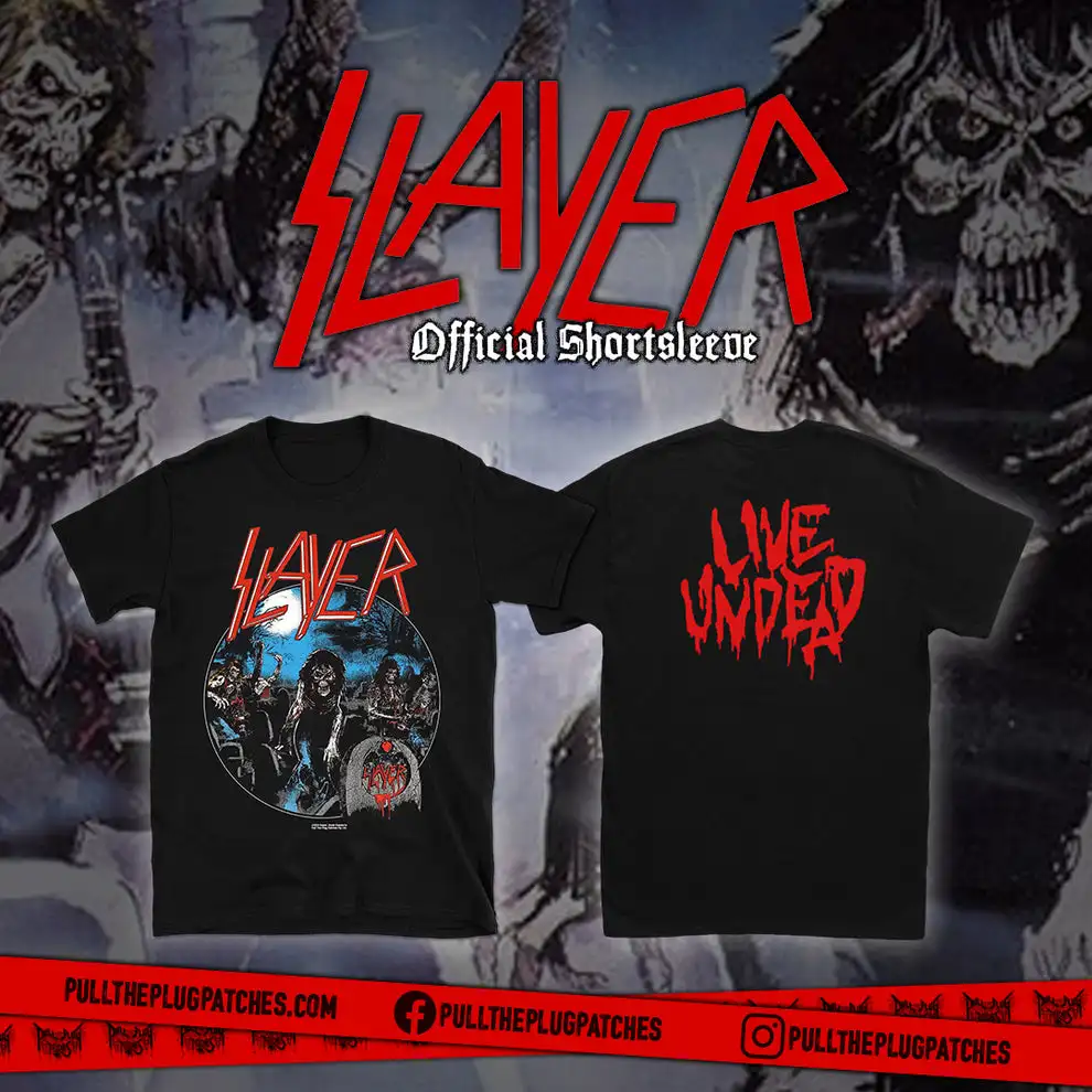 Slayer South of Heaven Shortsleeve Shirt Oversized Women Men Unisex Casual Cotton Streetwear High Quality Female Male Clothing
