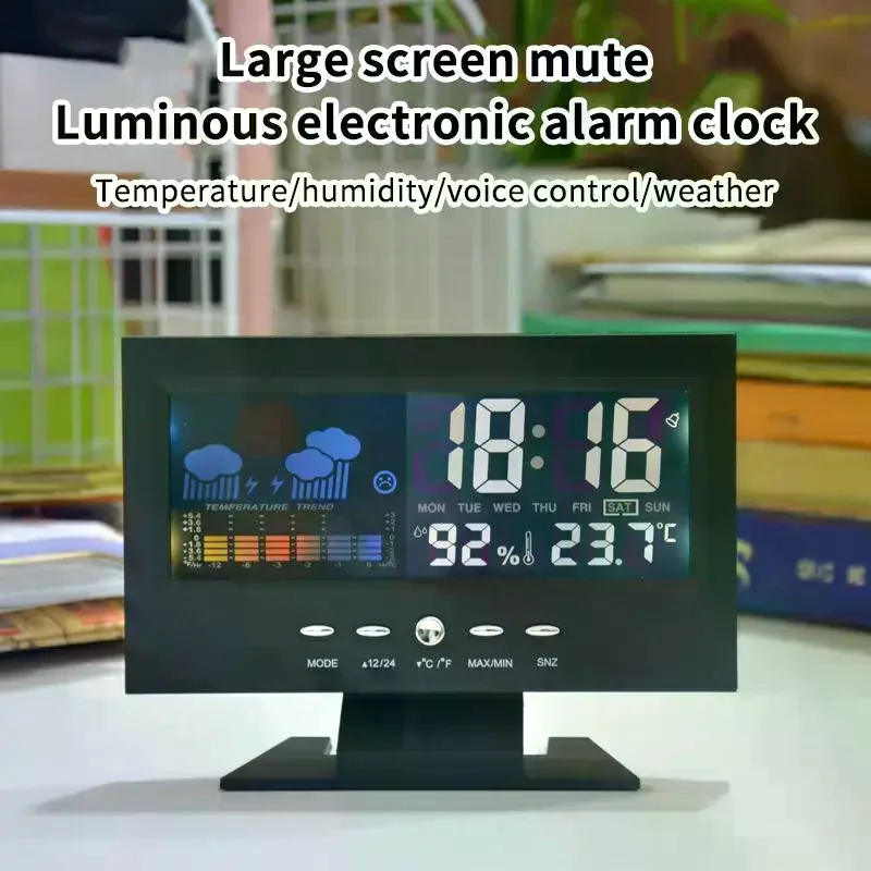 Weather Station Clock Multi-functional Digital LCD Display Hygrometer Calendar Temperature Humidity Meter No Guess Comfort Know