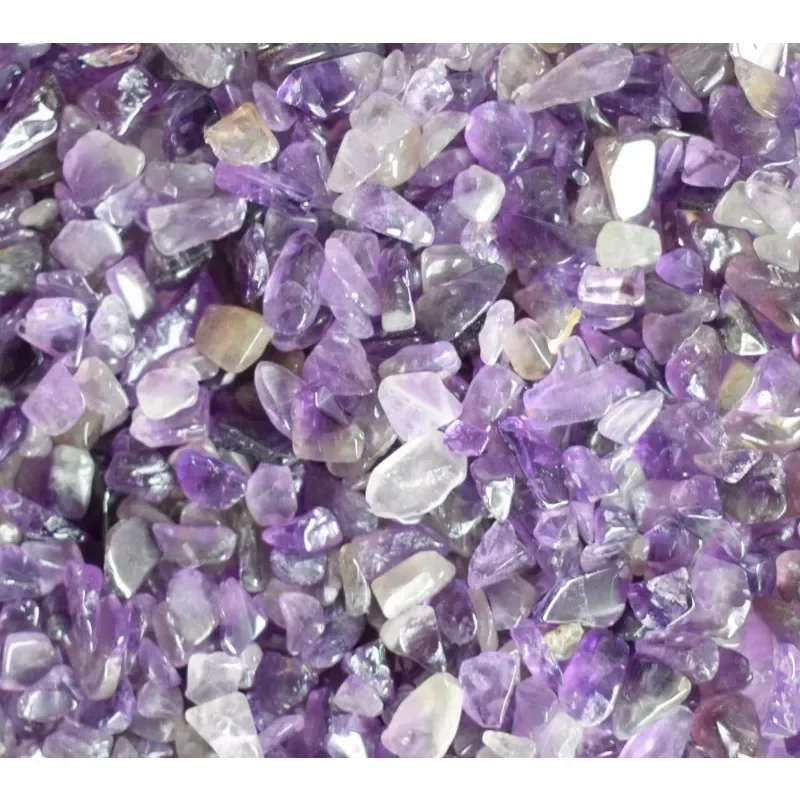 100g Small Size Bulk Natural Tumbled Semi-precious Stone Amethyst Crushed Stone Reiki Healing Mineral Crystals Chip