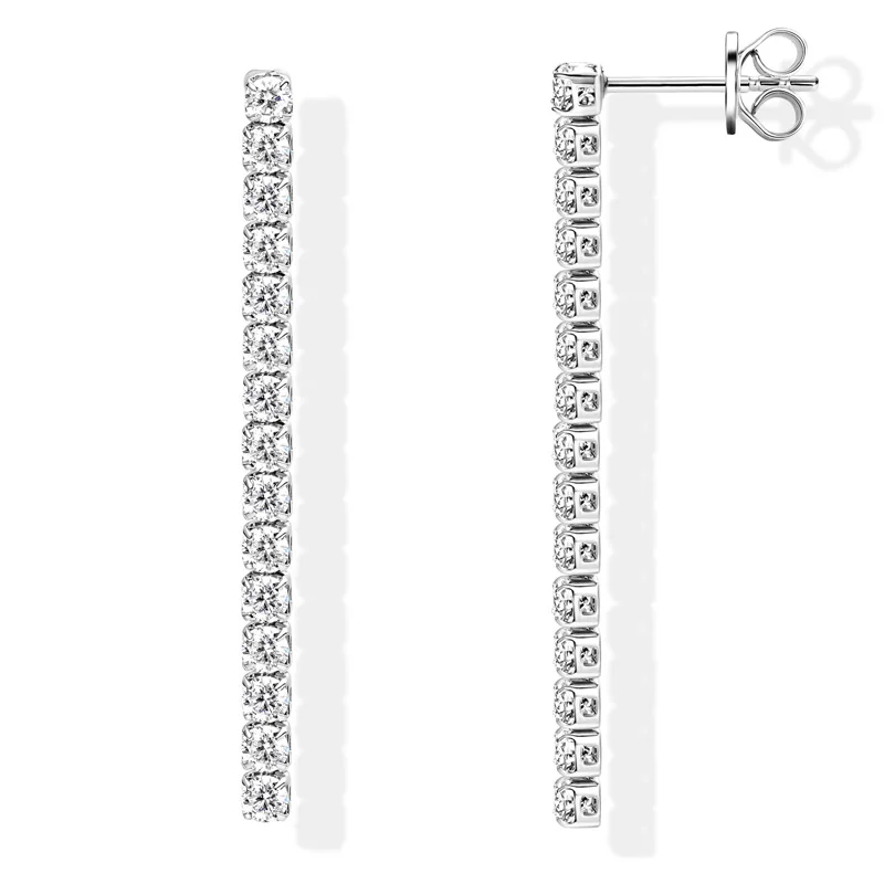 IOGOU 2.5mm 1.80cttw Moissanite Dangle Stud Earrings Trend 2024 Original And Pure 925 Sterling Silver Long Chandelier Earrings