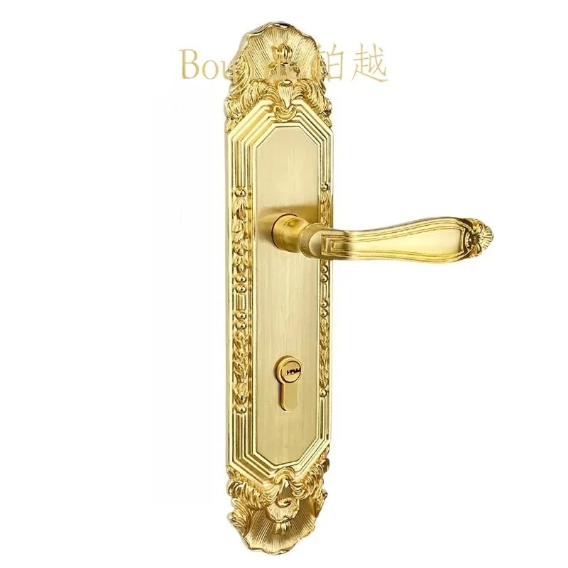Retro European Villa Entry Door Lock Forged Solid Handle Anti Theft Security System Heavy Duty Exterior Front Gate Hardware