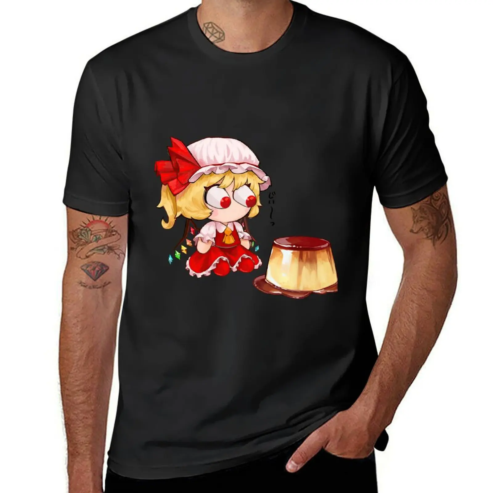 Touhou Flandre Flan Meme T-Shirt plain korean fashion anime clothes black t shirts for men