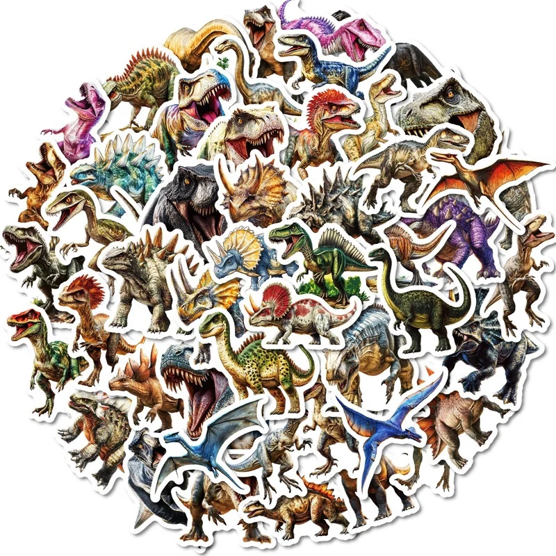 10/30/50 قطعة الكرتون ديناصور لزجة بولي كلوريد الفينيل ملصق الجمالية القرطاسية DIY بها بنفسك الملونة الديكور سكرابوكينغ لوازم الأطفال #6
