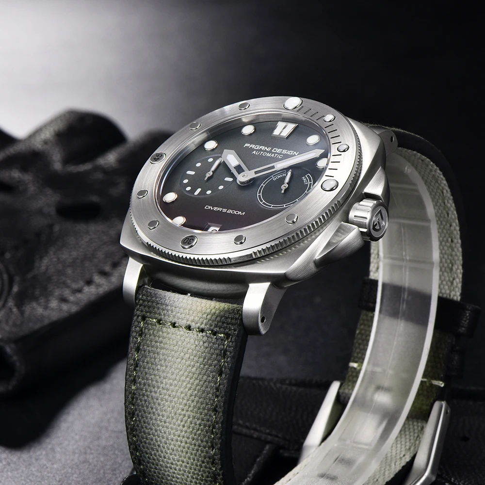 PAGANI DESIGN Men Mechanical Watch Luxury Sapphire Glass Luminous Automatic Watch 200M Waterproof Stainless Steel Watch For Men