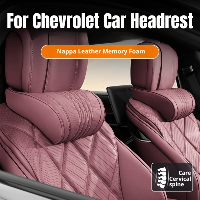 For Chevrolet Slow Rebound Car Neck Pillow Fit Tahoe Suburban Equinox Traverse Blazer Malibu Camaro Silverado Car Accessories