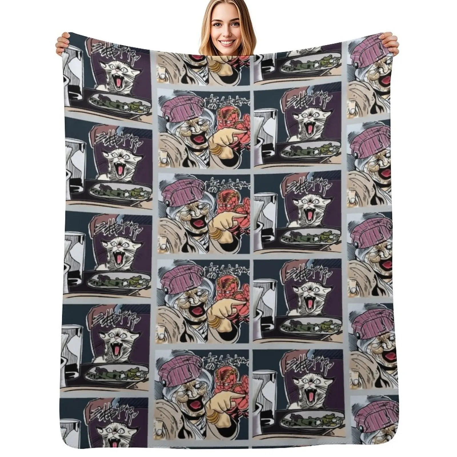 

Jojo Refrence Throw Blanket Weighted Picnic funny gift Blankets For Sofas Blankets