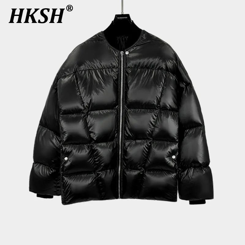 HKSH Autumn Winter New Men's Tide Dark RO Style Down Jackets Fashion Chic Zipper Stand Collar Niche Design Padded Coats HK3098