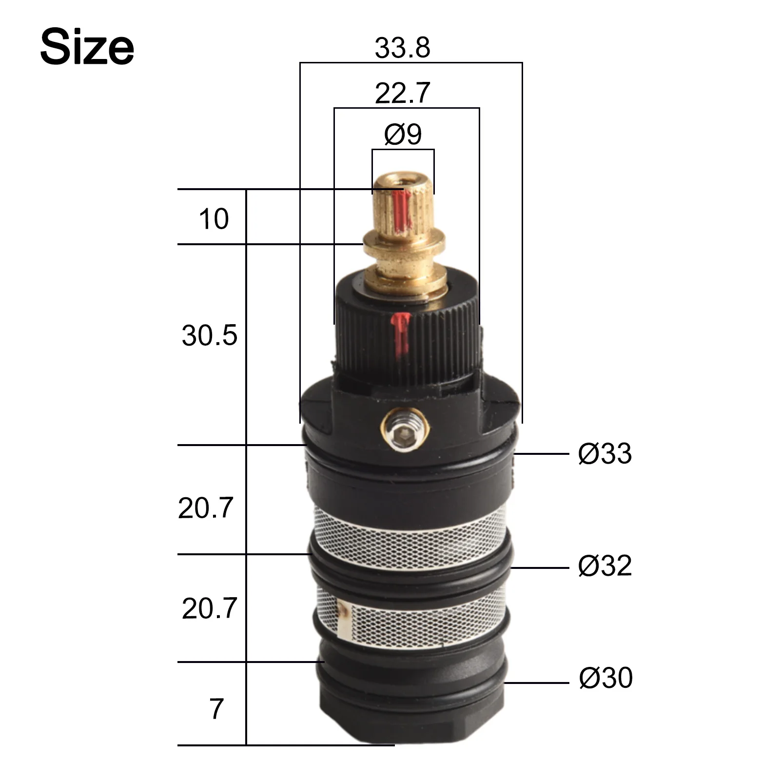 

Home Improvement Plumbing Thermostatic Spool Valves 1PCS Repair Kit Thermostat Cartridge Bath Mixer Brass Replacement