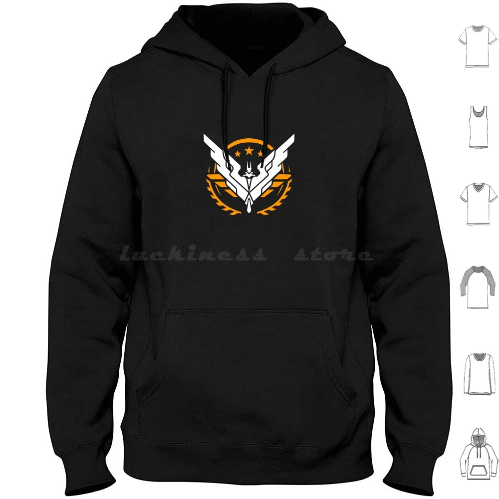 

Elite Dangerous-Triple Elite Hoodies Long Sleeve Elite Dangerous Pilots Federation Elite Ranks Combat Trade Explorer