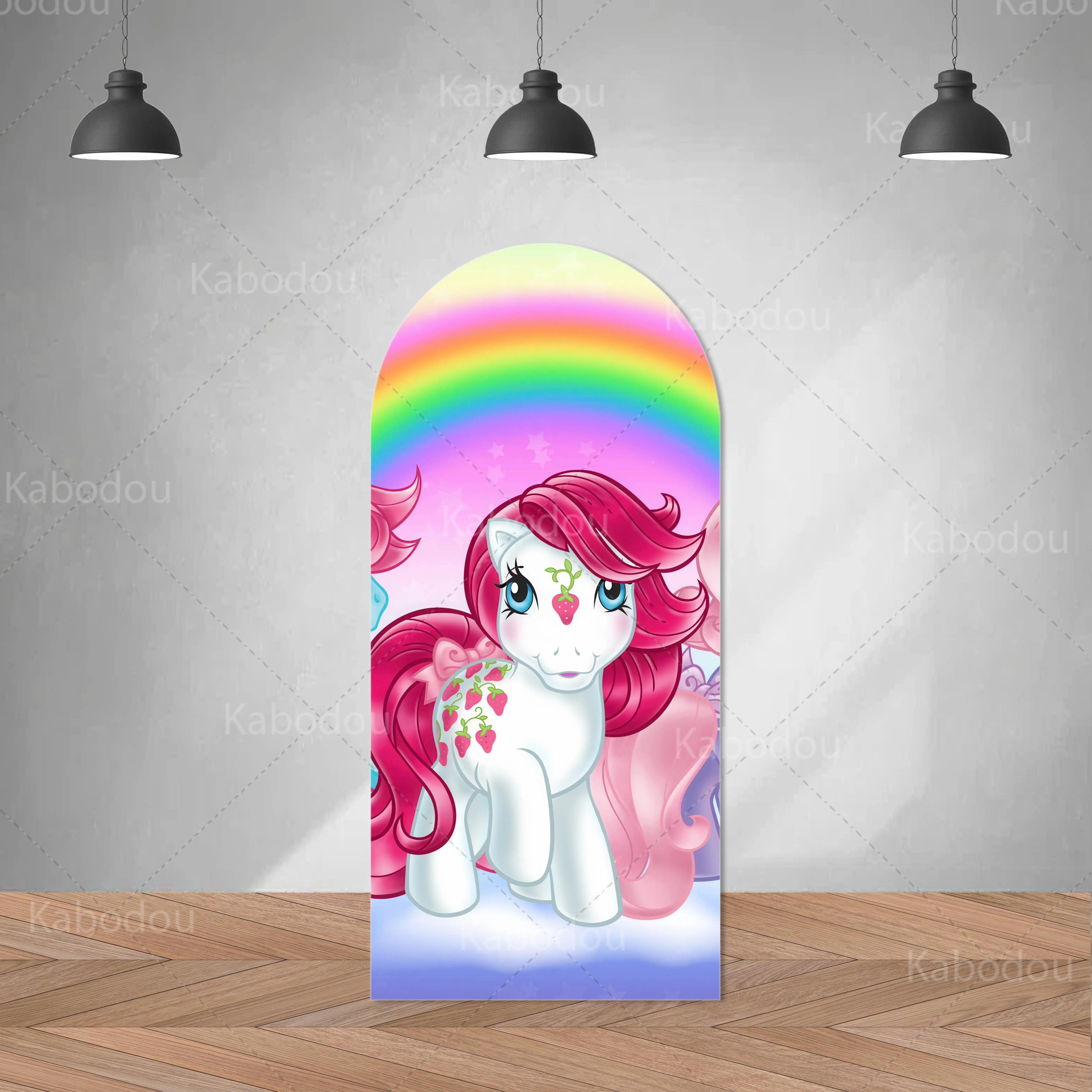 Fondo de My Little Ponys, cubierta de arco para fiesta de cumpleaños de niños, decoración de caballos de dibujos animados, fondos de Baby Shower para cabina de fotografía
