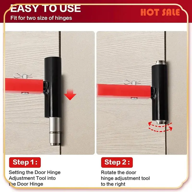 

ABFA Door Hinge Adjustment Tool Set,4 Size With Replacement Round Hinge-Gap Adjusting Wrench,Durable Steel Construction