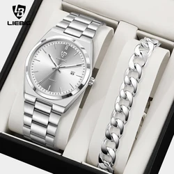 LIEBIG Luxury Movement Quartz Watches Gift Men Women Business Time Clock Watch Waterproof Wristwatches and Bracelet Reloj Hombre
