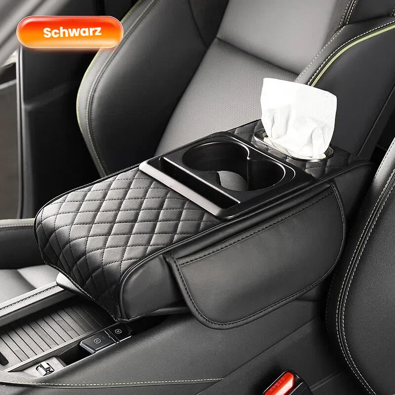 

Многофункциональный автомобильный подлокотник с сумкой для хранения телефона на локте и коробкой для салфеток - внутренний органайзер для хранения автомобиля