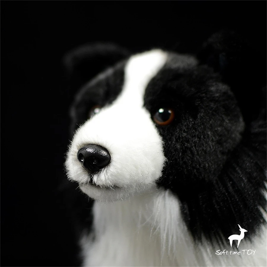 Border Collie Alta Fedeltà Anime Carino Peluche Pecora Cane Peluche Animali Realistici Simulazione Bambola di Pezza Kawai Giocattolo Regali