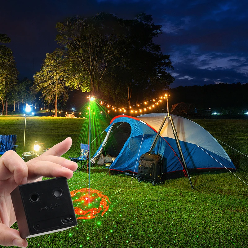 بطارية قابلة للشحن R & G العارض ديسكو مصباح دي جي 64 أنماط الرقص بار حفلة سيارة تأثير عيد الميلاد تزيين مصباح مسرح E01 #4