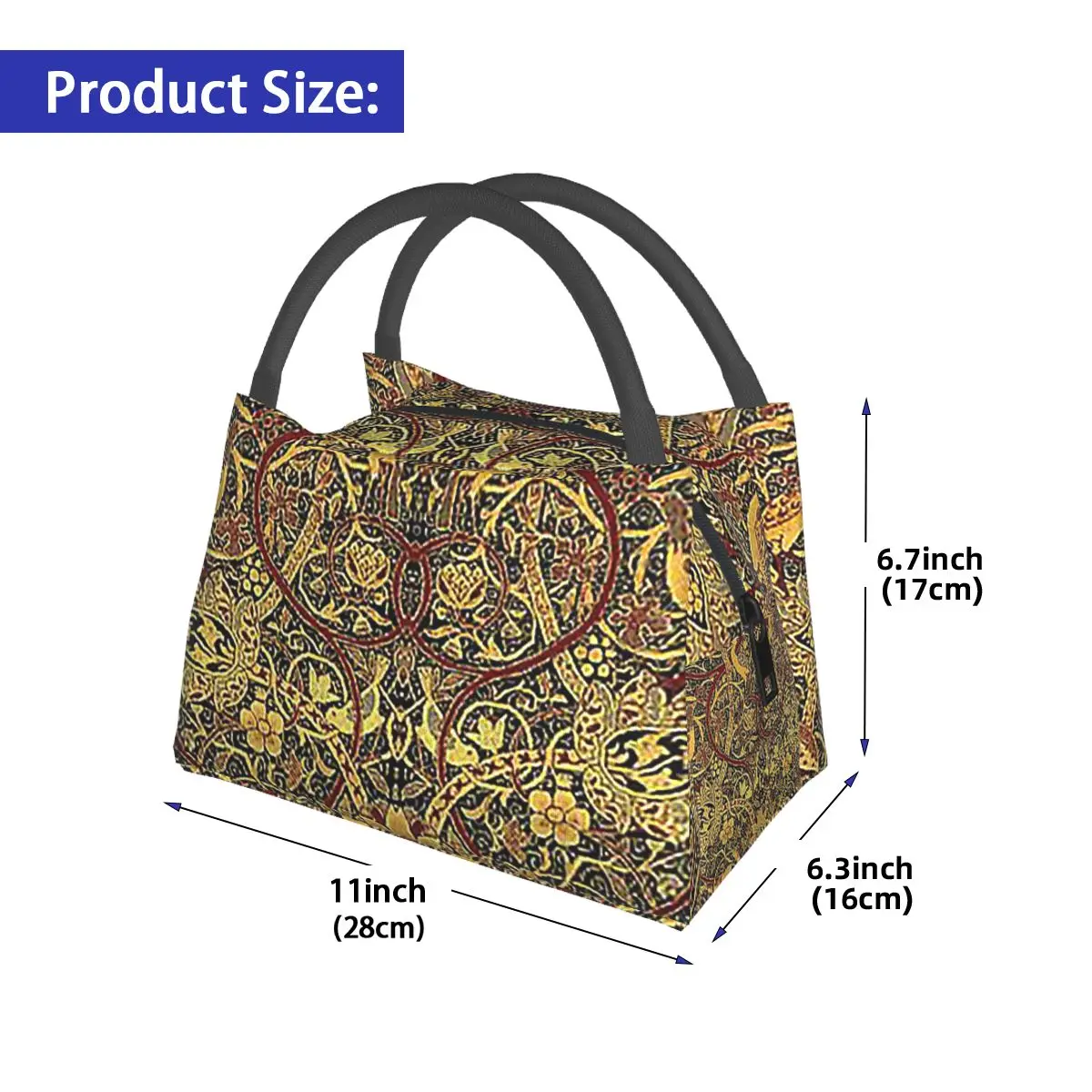 William Morris Bullerswood Insulated Lunch Bag for Women Kids Portable Food Boxes Thermal Lunch Box Tote
