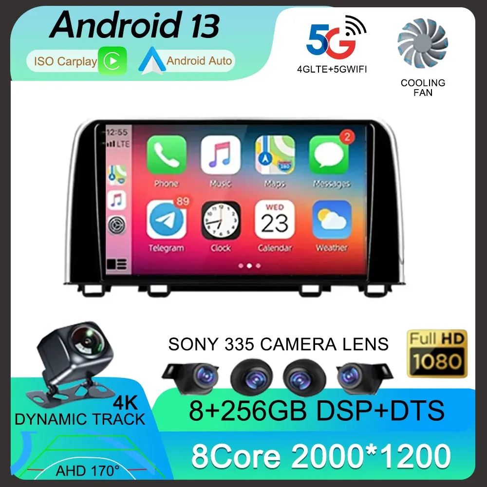 

Android 13 For Honda CRV 2016 - 2021 Car Radio Stereo Multimedia Video Player Navigation GPS Wireless Carplay NO DVD 2DIN