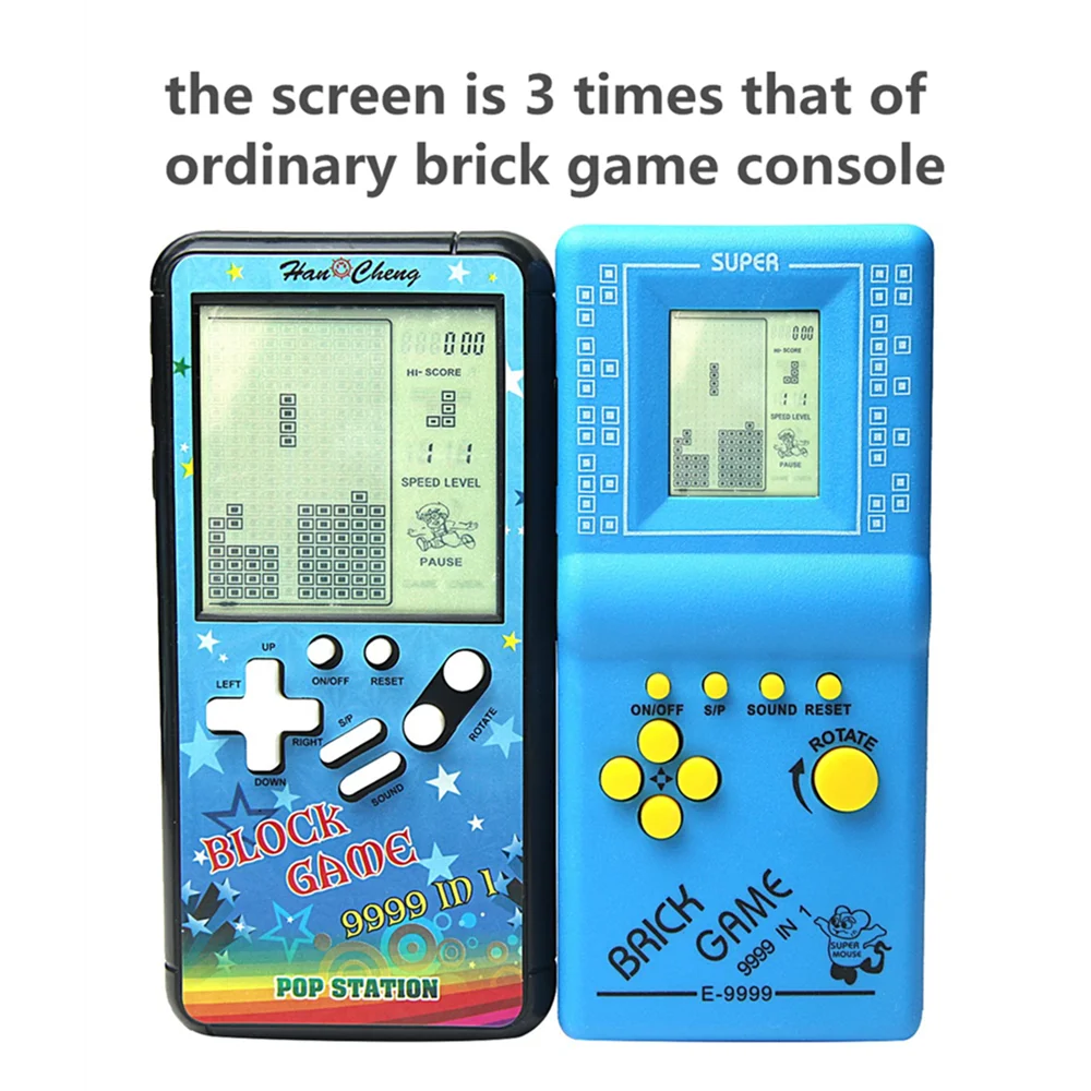 New color shell large screen retro brick game console built-in 23 games Small body suitable for outdoor/indoor/travel Kid\'s gift