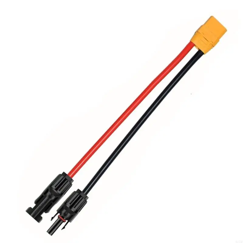 H37E Durability PVC Solar to XT90 Adapter Cable Extension Cord Compatible for Solar Generators Solar Charging Cable