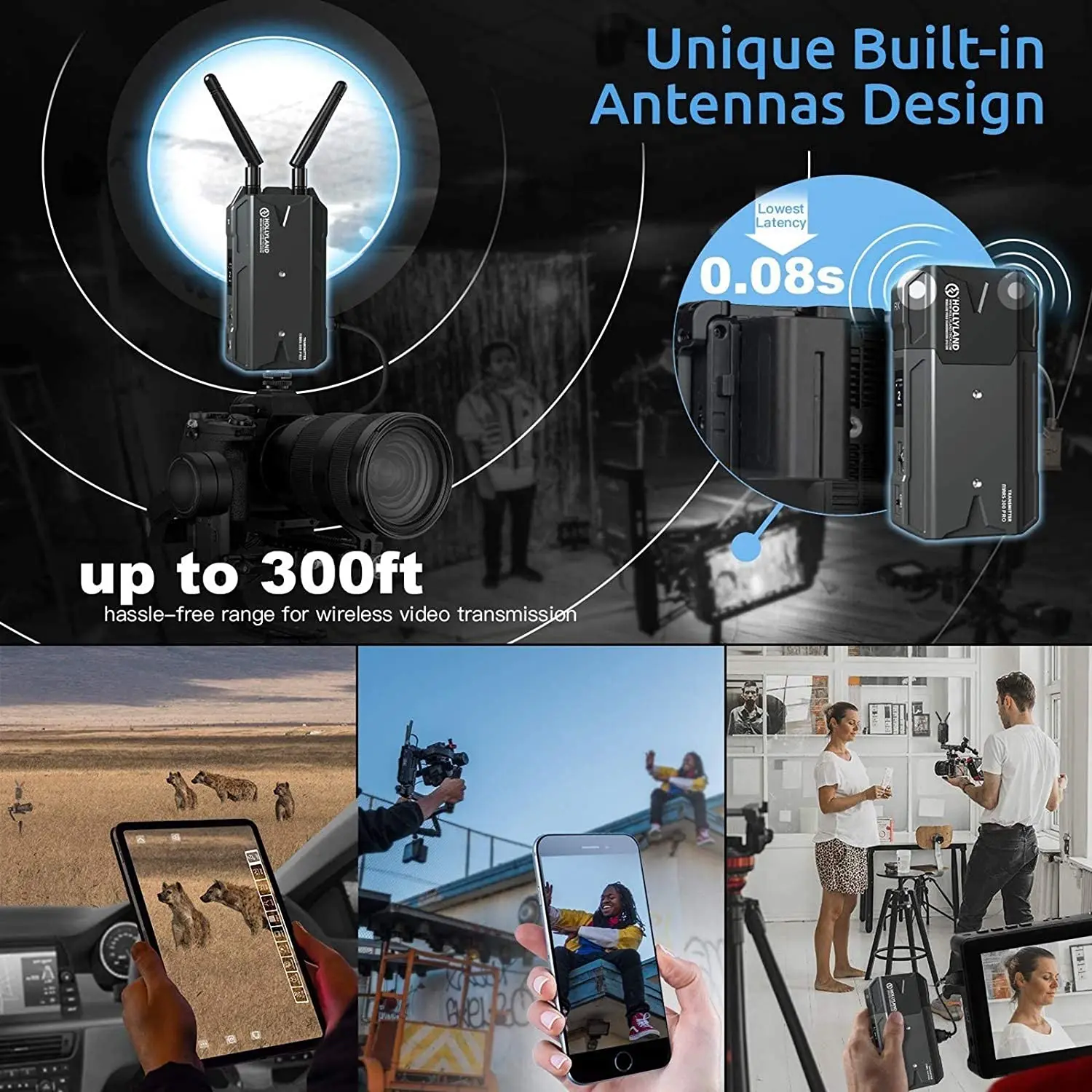 Ricevitore trasmettitore audio video wireless a lungo raggio Mars 300 PRO HD MI Loopout 300 piedi 1080P HD