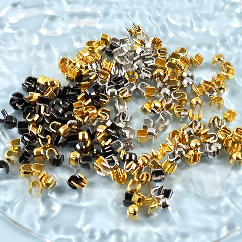 100/200 Stück U-förmiger Reißverschlussstopper aus Metall, Endverschluss 3 #   5 #   8 #   10 #   Rutschfeste Reißverschlussenden Verschlüsse Reißverschluss-Endclips DIY Nähzubehör