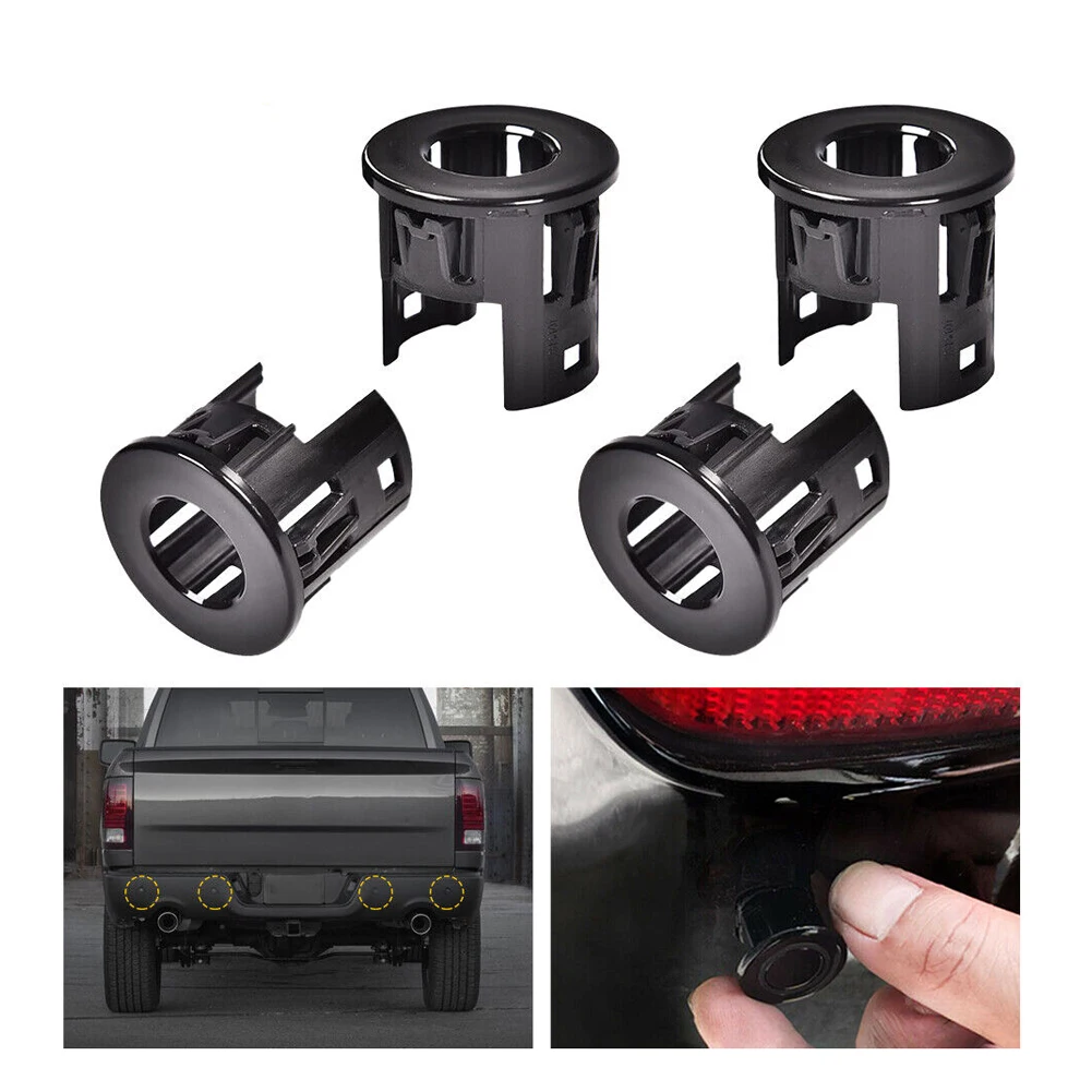 Newest 4Pcs Black Car Parking Assist Sensor Bracket Bezels 5LS52TZZAA For Dodge-Ram 1500 2500 3500 2014-2018 1500 Classic