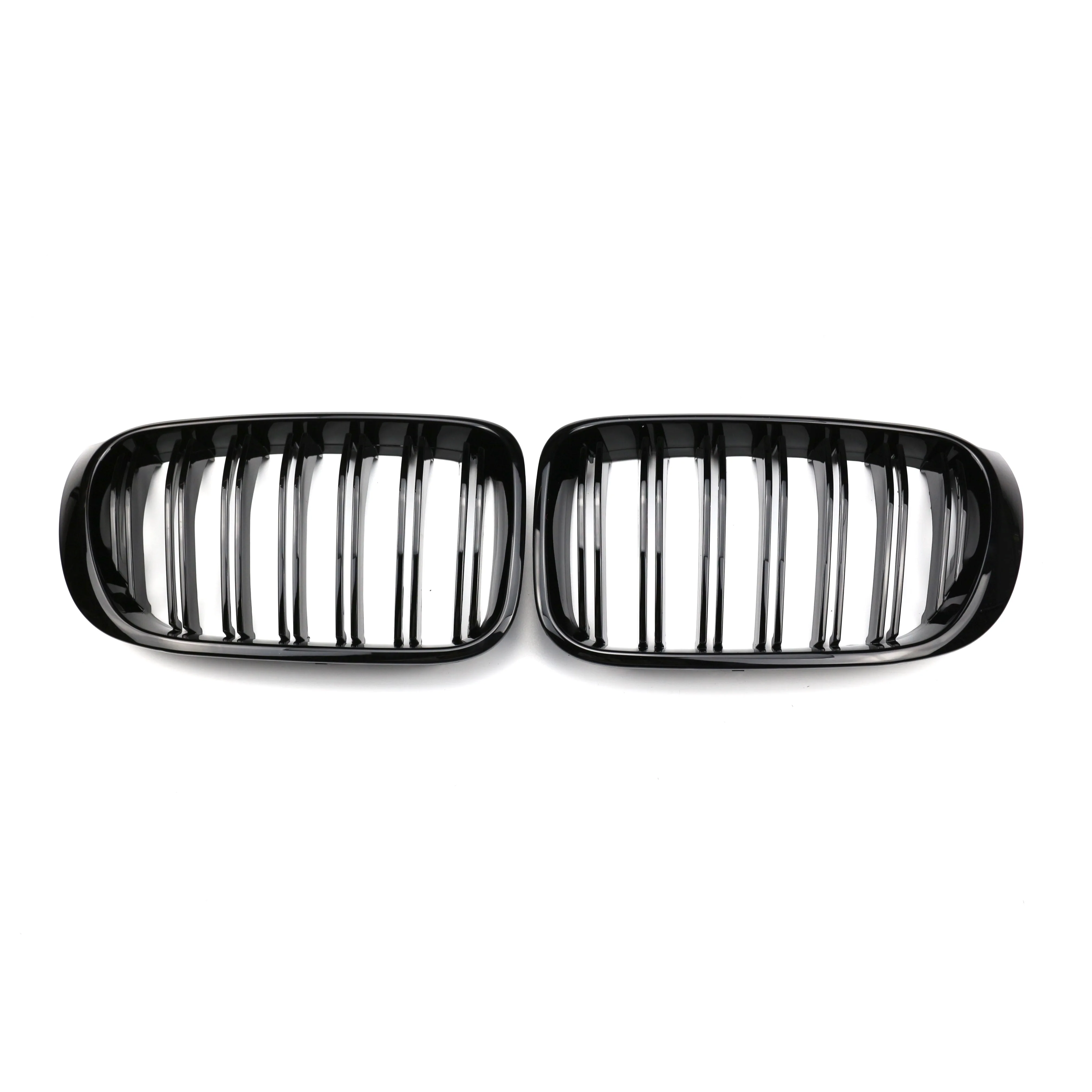 

Car Front Bumper Grill Manufacture Gloss Black Double Slat Front Grills Grilles for Bmw X3/X4 F25 2014 2015 2016