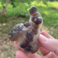 Natural Grey Panda Agate Rock Crystal Quartz Material Chakras Energy Healing Stone Specimen Aquarium Garden Decoration