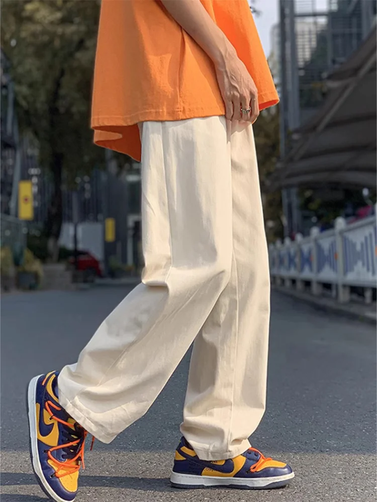 

Ретро-американские рабочие брюки, мужские свободные прямые повседневные брюки, весенне-летний новый стиль, с высокой талией, из полиэфирного волокна, прямого кроя