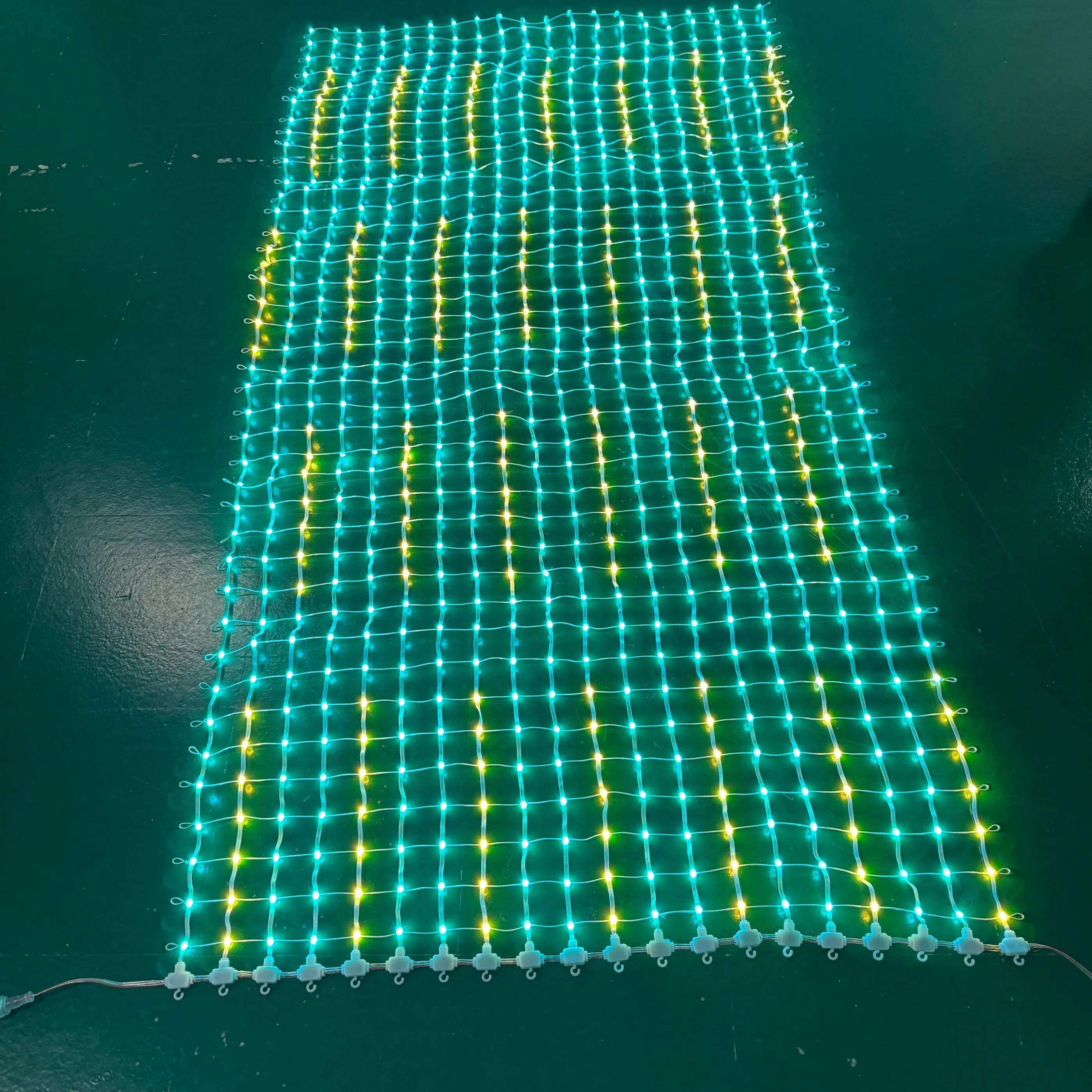 DC12V 50mm Pitch Addressable RGB Smart LED Pebble/Seed Flexible Matrix Grid Screen Lights P67 20*20/20*30/20*40 Pixels
