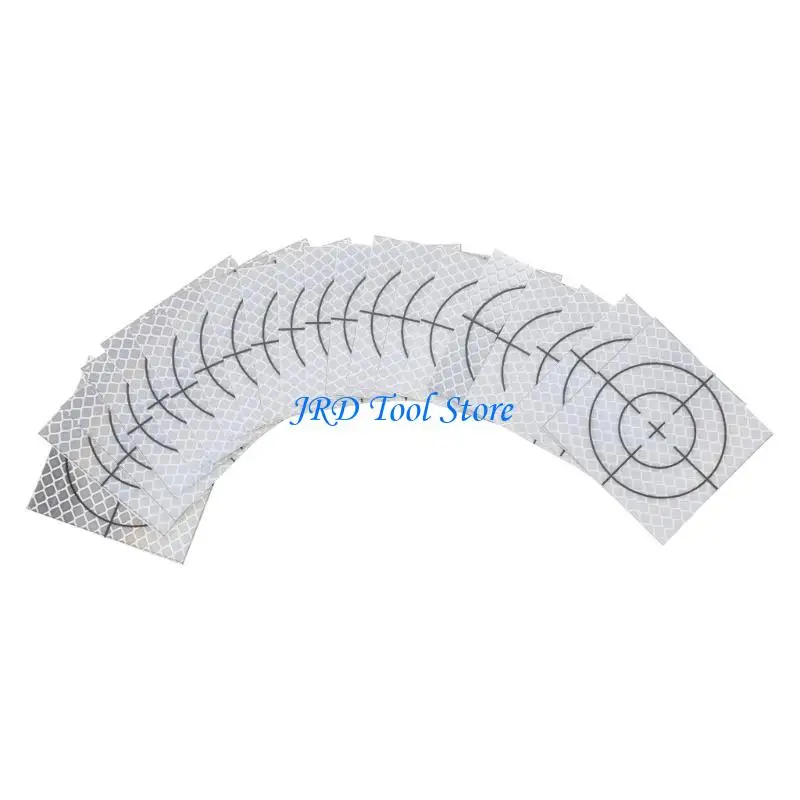 A2UD 100 Pcs  Professional Reflector Sheet Reflective Tape Target Total Station 20/30/40/50/60mm