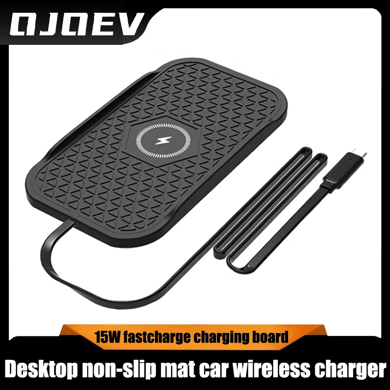 

15W car wireless charger is suitable for Apple Huawei mobile phone car charger desktop non-slip mat charging board fast charging