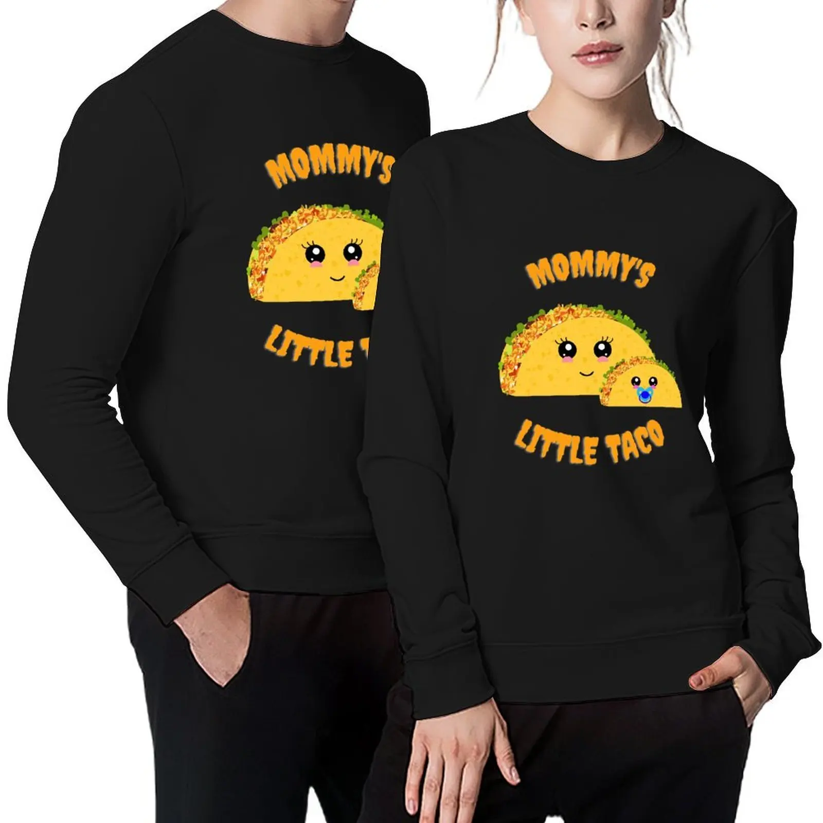 Mommy's little taco - Lindo bebé niño y mamá tacos Jersey conjunto de sudadera para hombre abrigo blusa sudaderas