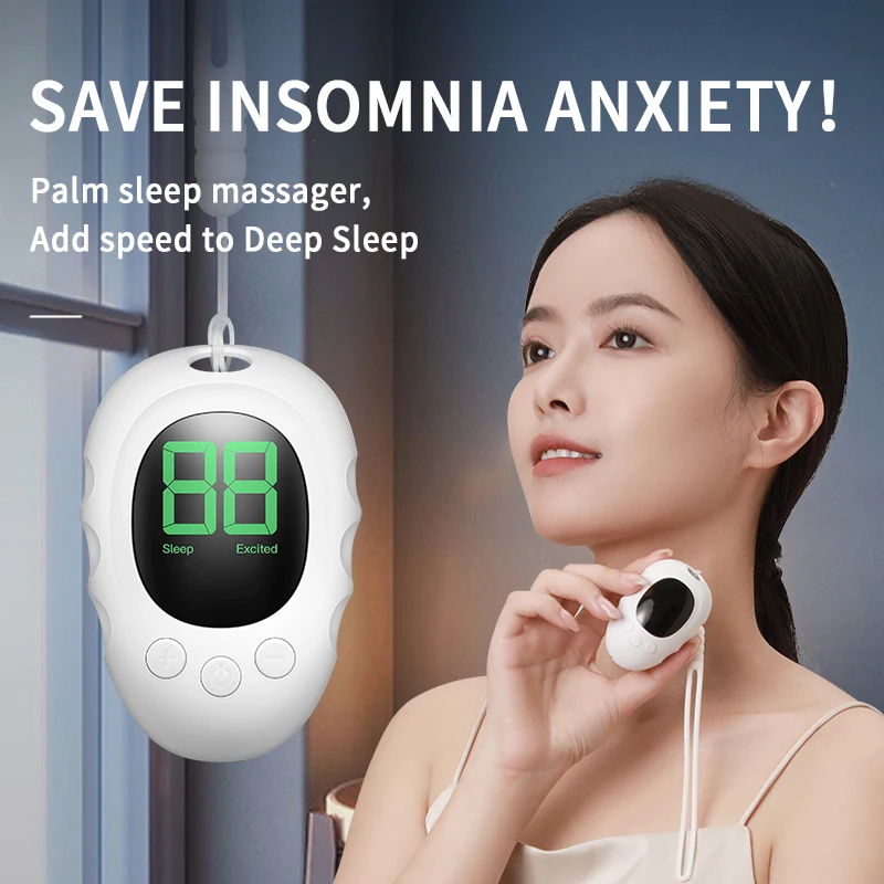 2 Modes of Intelligent Handheld Sleep Assistance Device Equipped with 18 Adjustable Levels of Portable Travel Sleep Relaxation Aids