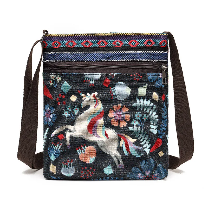 Damen-Umhängetasche, Handytasche, bestickte Umhängetasche im Ethno-Stil, kleine Retro-Leinentasche – Detail 20