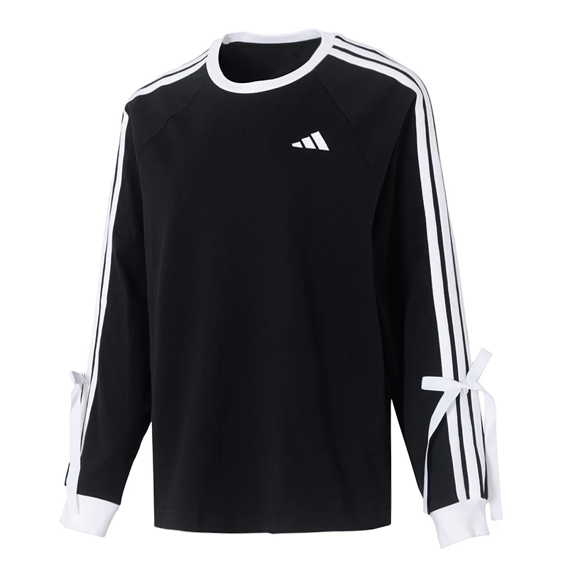 

Adidas Women's Long-Sleeved T-Shirt Sportswear Fashionable Bow Casual Comfortable Breathable Round Neck Top Kg3858