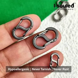 Titanium S Clasp for Necklace Bracelet, Jewelry Making Supplies DIY Connector, Застежка из титана, 12mm 16mm