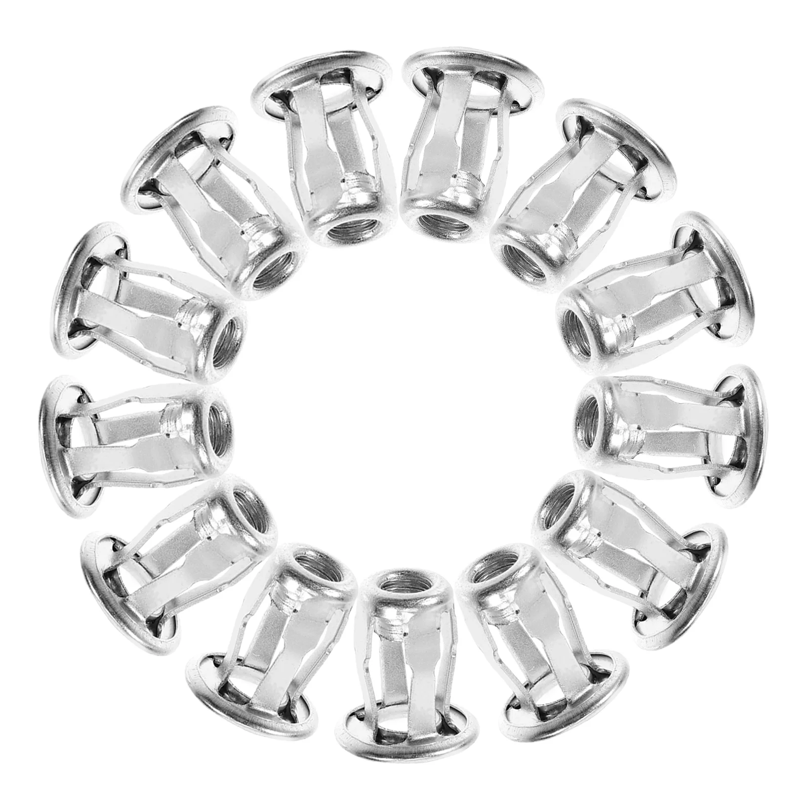 

25Pcs Petal Nut Insert Expansion Threaded Fastener Compatible for Wood Metal Plastic Construction Automotive Electronics