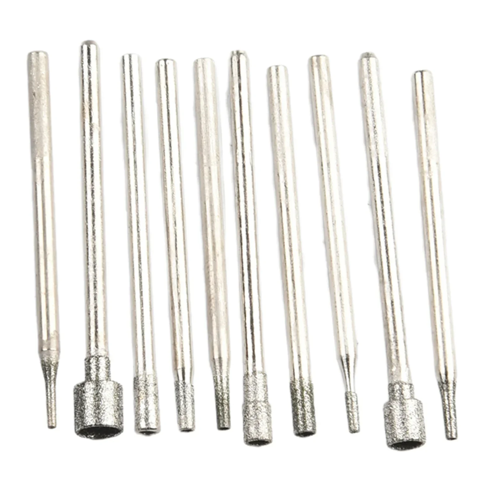 AAAAAA10Pcs ชุด 0.8-5 มม.2.35mmShankCorundumBurrCoreBits หัวบดโรตารี่เครื่องมือสําหรับเครื่องบดไฟฟ้าอุปกรณ์เสริม
