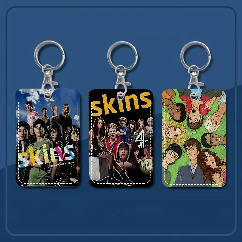 Teen TV Series S-Skins Style PU Access Card Holder with Keychain - Executive Protection for Bank card,Subway, Bus Card case