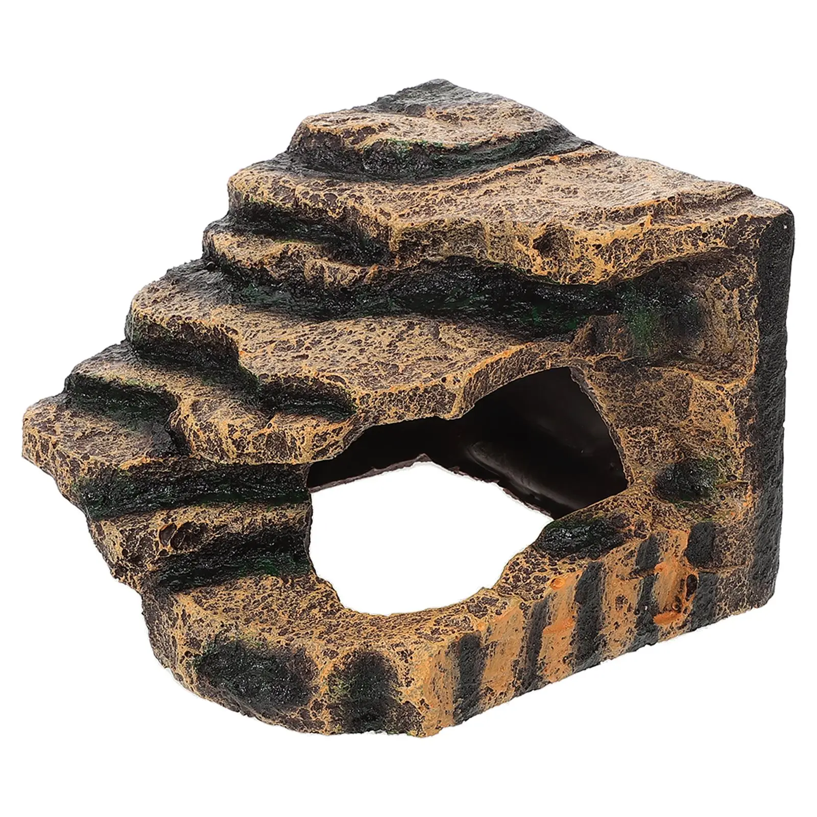 

Turtle Basking Platform Reptile Climbing Platform Resin Landscape Rock Tortoise Basking Platform Aquarium Ornament Accessories