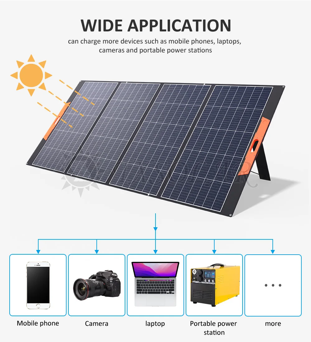 lightweight Outdoor portable 100W-400W folding solar panel kit 12V24V RV energy storage power Flexible foldable solar panel kit